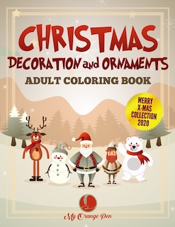 Front cover_Christmas Decoration and Ornaments Adult Coloring Book