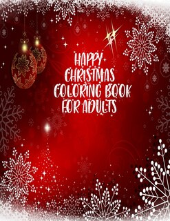 Front cover_Happy Christmas Coloring Book For Adults