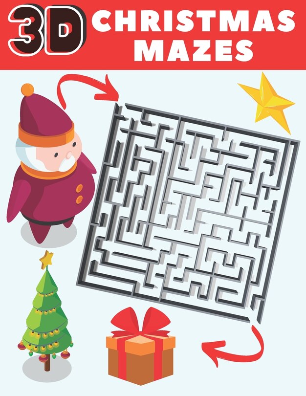 Front cover_3D Christmas Mazes