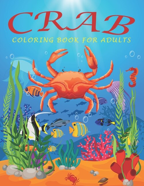 Front cover_Crab Coloring Book For Adults