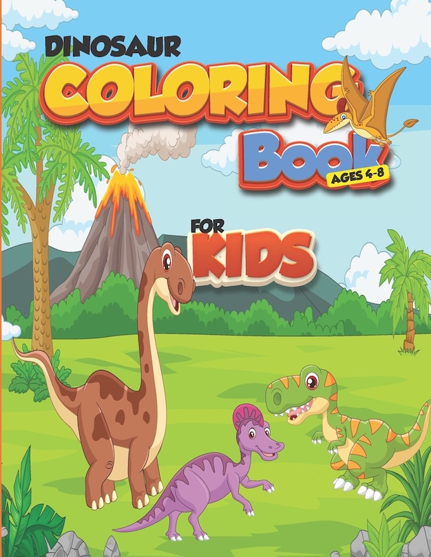 Couverture_Dinosaur coloring book for kids ages 4-8