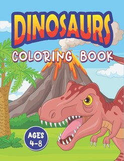 Front cover_Dinosaur Coloring Book Ages 4-8
