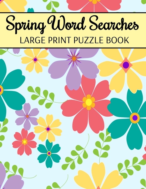 Front cover_Spring Word Searches Large Print Puzzle Book