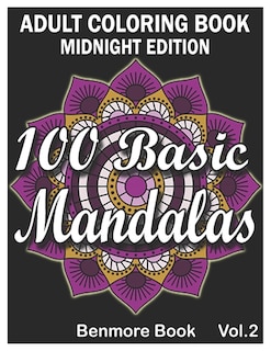 Front cover_100 Basic Mandalas Midnight Edition