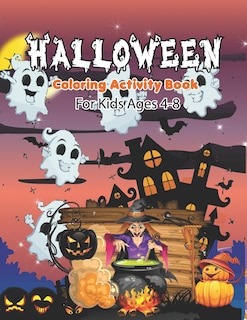 Front cover_Halloween Coloring Activity Book For Kids Ages 4-8