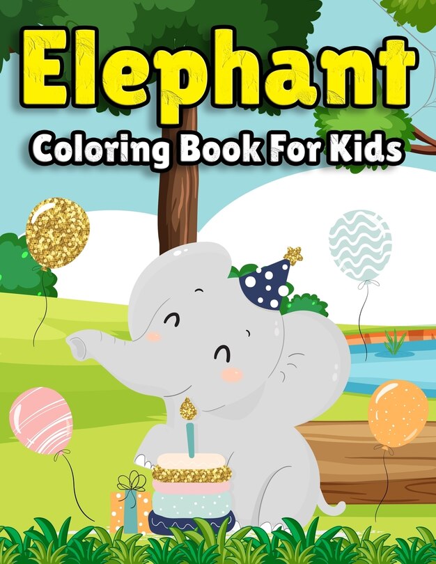 Front cover_Elephant Coloring Book for Kids