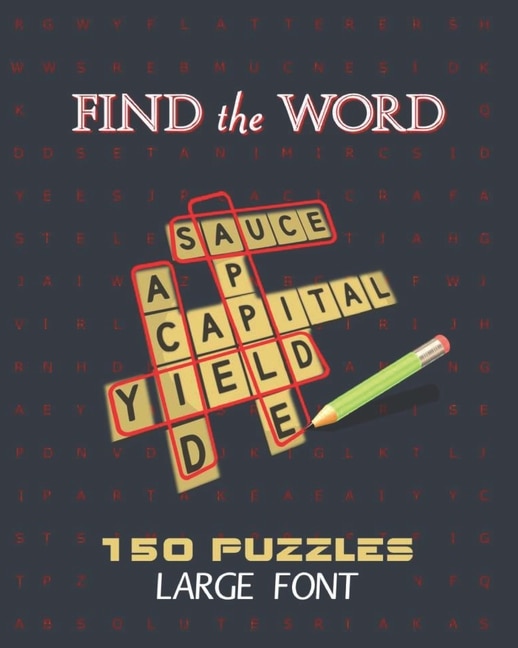 Front cover_Find The Word 150 Puzzles Large Font