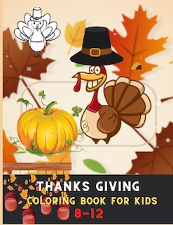 Front cover_Thanksgiving coloring book for kids 8-12