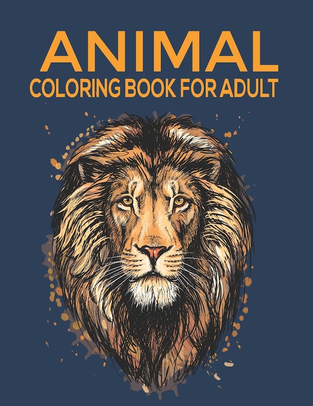 Front cover_Animal Coloring Book For Adults