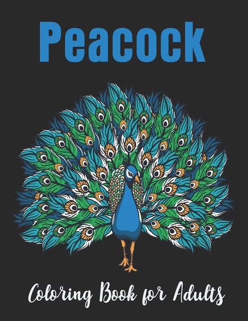 Front cover_Peacock Coloring Book for Adults