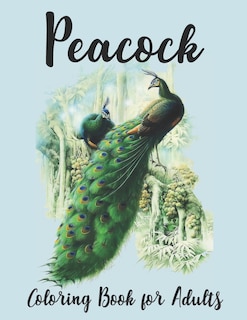 Front cover_Peacock Coloring Book for Adults