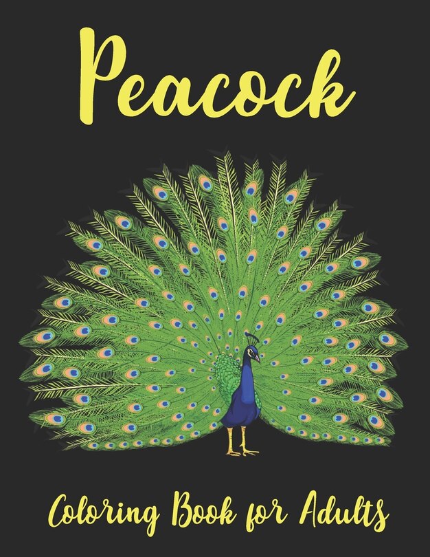 Front cover_Peacock Coloring Book for Adults