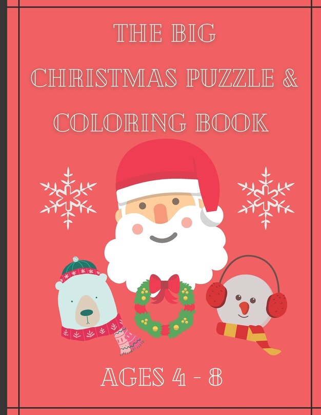 Couverture_The Big Christmas Puzzle and Coloring Book Ages 4 - 8
