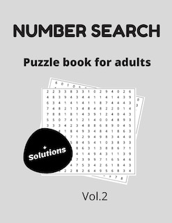Couverture_Number search puzzle book for adults + solutions vol.2