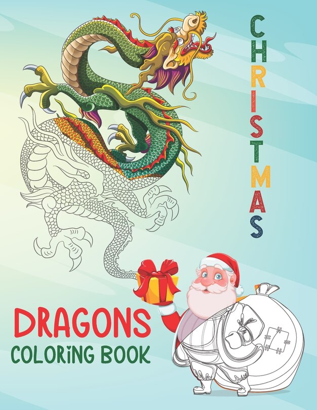 Front cover_Christmas Dragons Coloring Book
