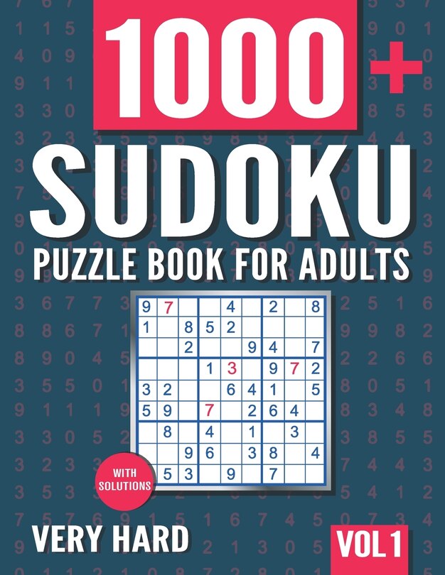 Sudoku Puzzle Book for Adults 1000+ Very Hard Sudoku Puzzles with