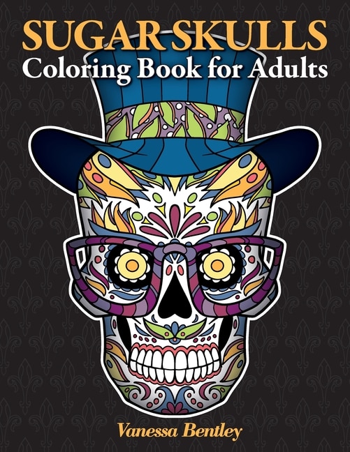 Front cover_Sugar Skulls Coloring Book for Adults