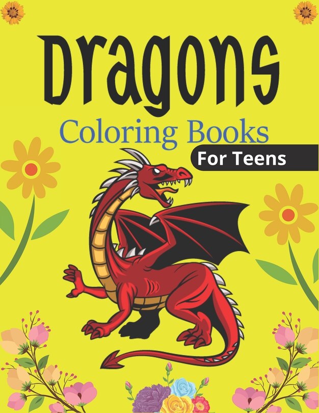 Couverture_DRAGONS Coloring Book For Teens