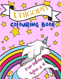 Front cover_Unicorn Colouring Book For Girls ages 4-8