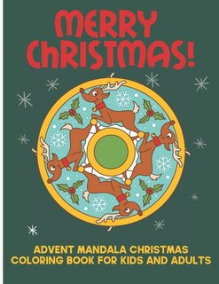 Couverture_Merry Christmas! Advent Mandala Christmas Coloring Book For Kids And Adults