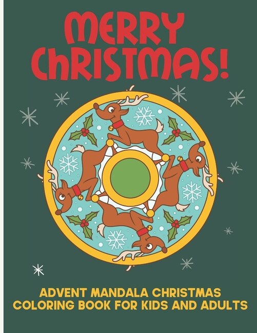 Couverture_Merry Christmas! Advent Mandala Christmas Coloring Book For Kids And Adults