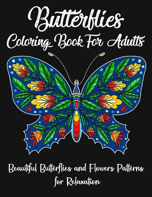 Front cover_Butterflies Coloring Book For Adults