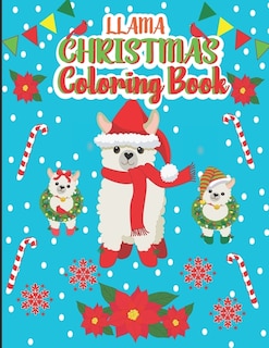 Front cover_Llama Christmas Coloring Books