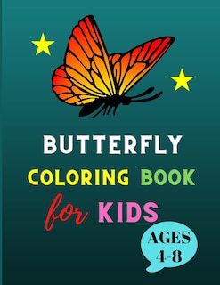 Front cover_Butterfly coloring book for kids ages 4-8