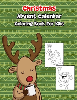 Front cover_Christmas Advent Calendar Coloring Book For Kids