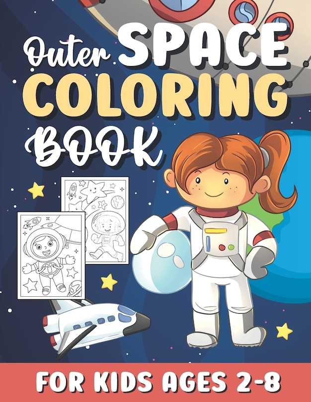 Front cover_Outer Space Coloring Books for Kids Ages 2-8