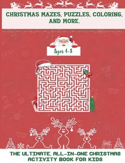 Front cover_Christmas Mazes, Puzzles, Coloring, and More