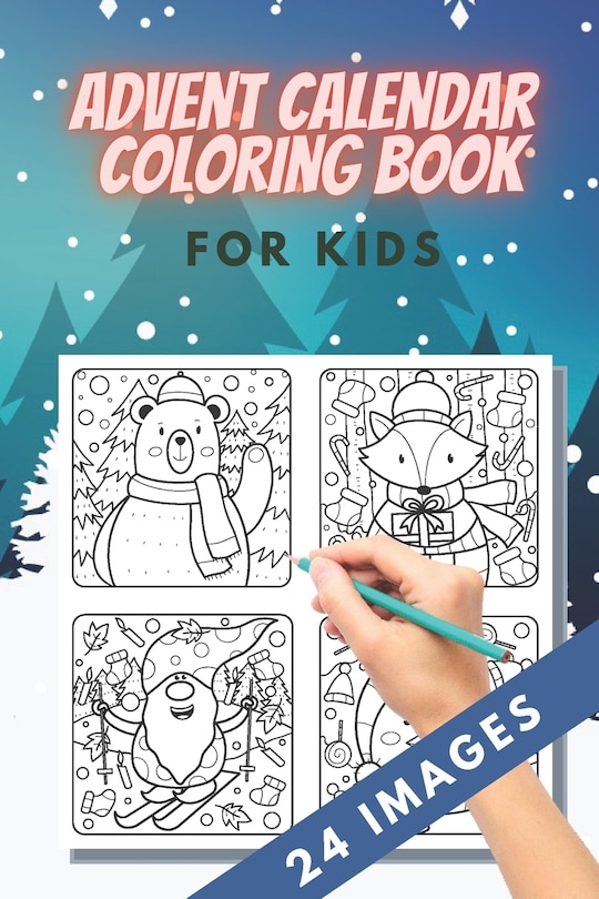 Front cover_Advent Calendar Coloring Book for kids
