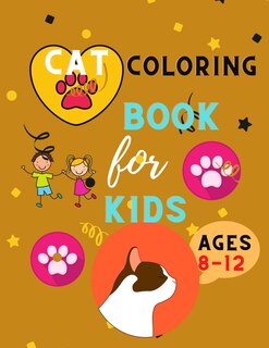 Front cover_Cat coloring book for kids ages 8-12