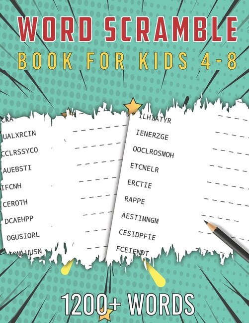 Front cover_Scramble Word Book for Kids 4-8