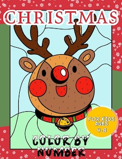 Front cover_Christmas Color By Number for Kids Ages 4-8