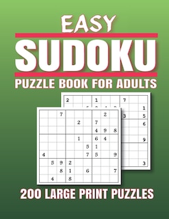 Couverture_Easy Sudoku Puzzle Book for Adults
