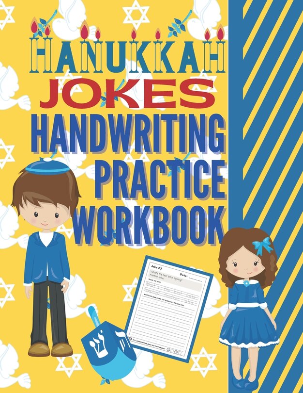 Front cover_Hanukkah Jokes Handwriting Practice Workbook