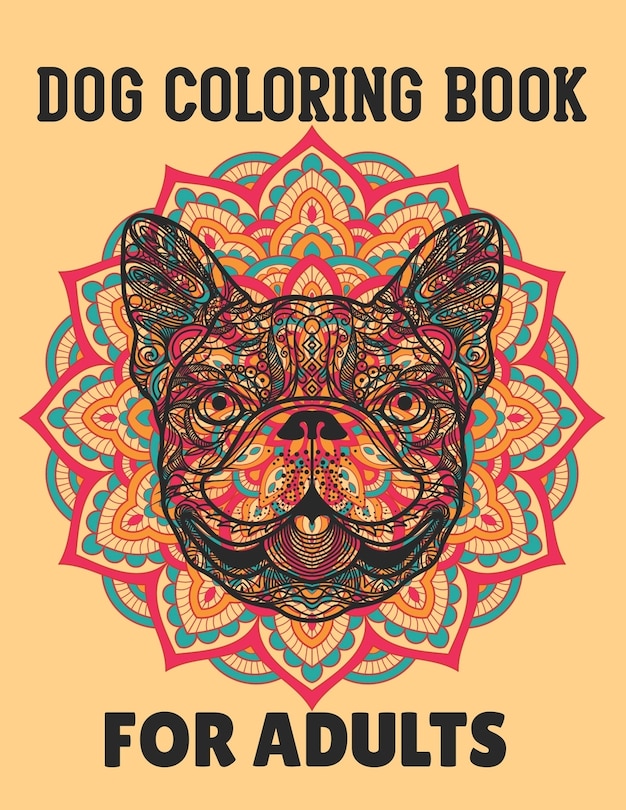 Front cover_Dog Coloring Book for Adults