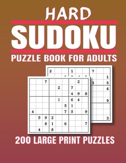 Front cover_Hard Sudoku Puzzle Book for Adults