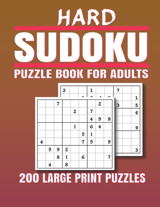 Front cover_Hard Sudoku Puzzle Book for Adults