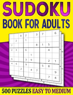 Couverture_Sudoku Book for Adults Easy to Medium