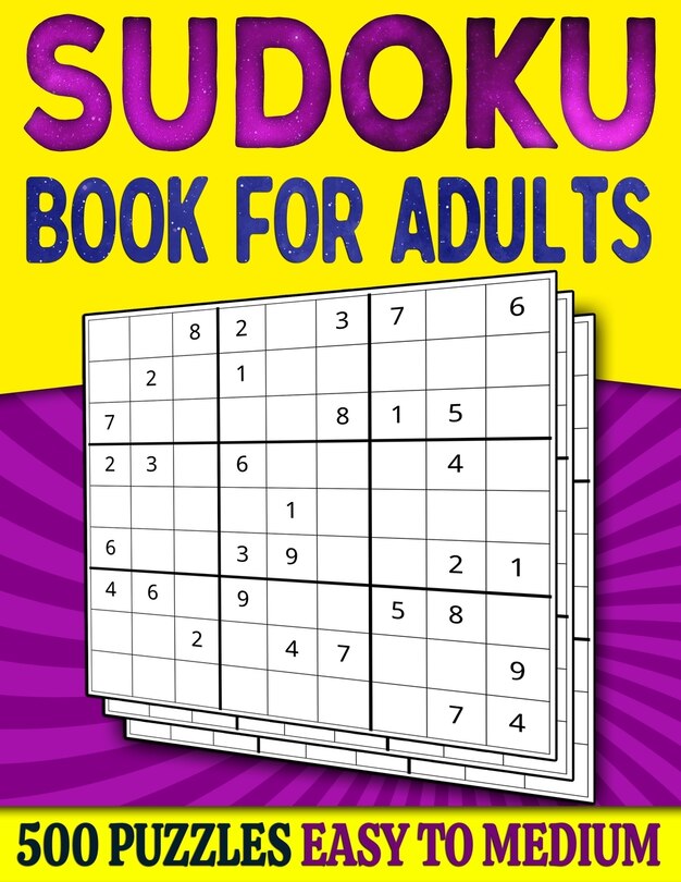 Couverture_Sudoku Book for Adults Easy to Medium