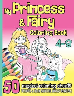Front cover_My Princess & Fairy Coloring Book for Girls 4-8