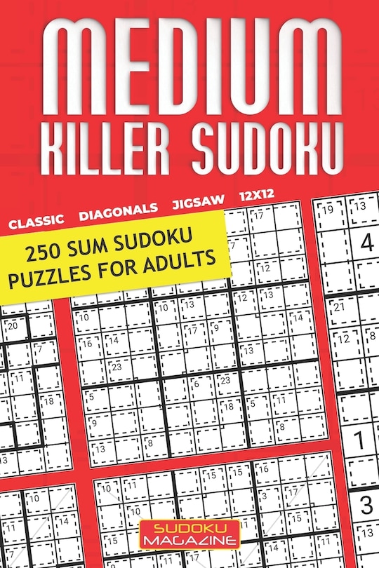 Medium Killer Sudoku: 250 Sum Sudoku Puzzles for Adults