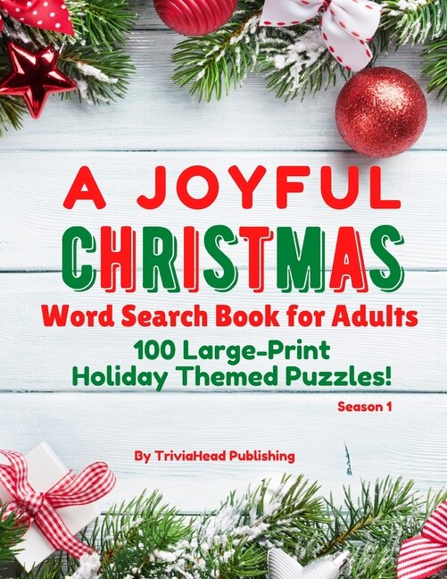 Couverture_A Joyful Christmas Word Search Book for Adults, Season 1