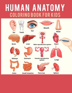 Front cover_Human Anatomy Coloring Book For Kids