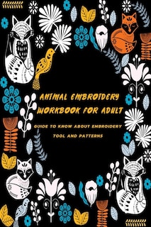 Front cover_Animal Embroidery Workbook For Adult