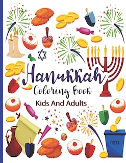 Front cover_Hanukkah Coloring Book For Kids And Adults