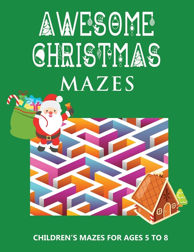 Front cover_Awesome Christmas Mazes