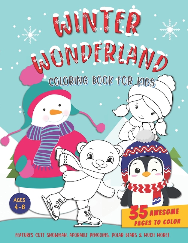 Front cover_Winter Wonderland Coloring Book For Kids